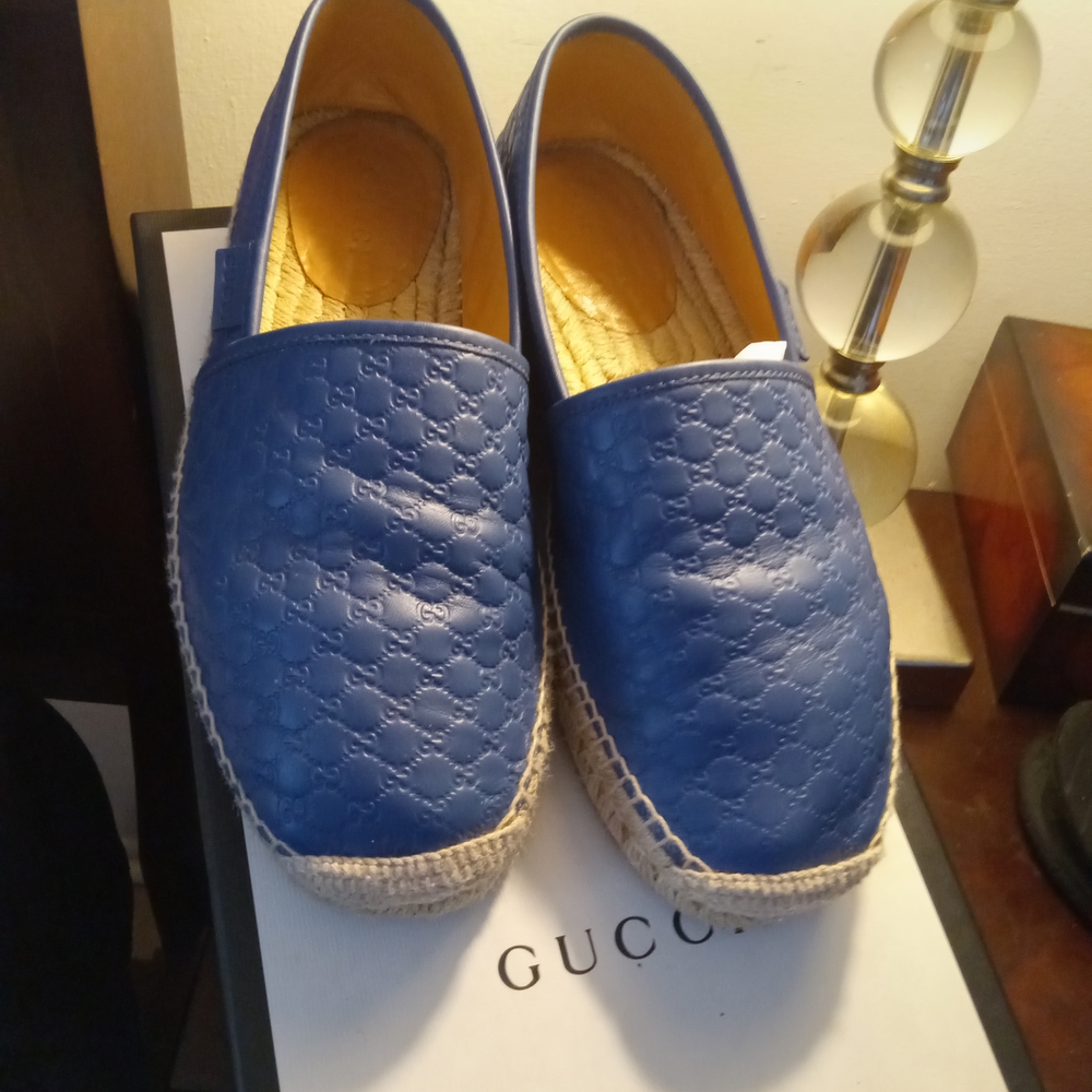 Gucci Quilted Blue Espadrilles
